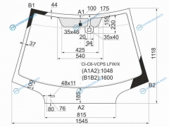 CI-C6-VCPS LFWX Стекло лобовое + дд CITROEN C6 06-12