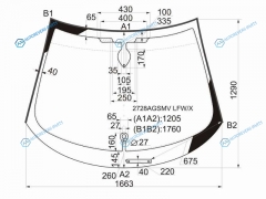 2728AGSMV LFWX Стекло лобовое + дд CITROEN C8PEUGEOT 807 02-14