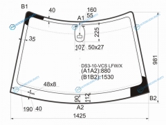 DS3-10-VCS LFWX Стекло лобовое + дд CITROEN DS3 3D HBK 10-16