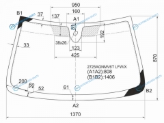 2725AGNMV6T LFWX Стекло лобовое + дд CITROEN XSARA 35D HBKWGN 97-04