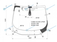 C-MAX-10-VSC LFWX Стекло лобовое + дд FORD C-MAX MPV 10-12