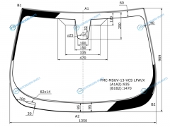 FMC-MSUV-13-VCS LFWX Стекло лобовое + дд FORD ECOSPORT 13-