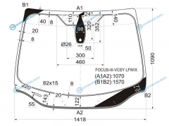 FOCUS-III-VCSY LFWX Стекло лобовое + дд FORD FOCUS III 45D 11-19