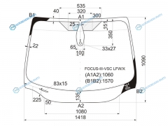 FOCUS-III-VSC LFWX Стекло лобовое + дд FORD FOCUS III 45D 11-19