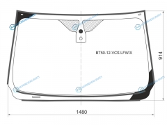 BT50-12-VCS LFWX Стекло лобовое + дд FORD RANGER PICK UP 11-15 MAZDA BT50 11-
