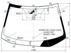 HOVER-H6-L-VCPS LFWX Стекло лобовое + дд GREAT WALL HOVER H6 11-
