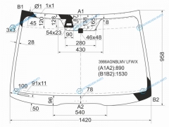 3986AGNBLMV LFWX Стекло лобовое + дд HONDA ACCORD 02-08ACURA TSX 45D 04-08