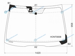 HONT0008 Стекло лобовое + дд HONDA ACCORD 02-08ACURA TSX 45D 04-08