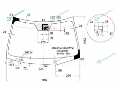 4003AGABLIMV2I Стекло лобовое + дд HONDA ACCORD 45D 11-12