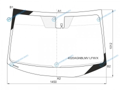 4020AGNBLMV LFWX Стекло лобовое + дд HONDA ACCORD 4D SED 13-