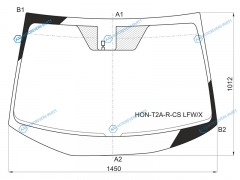 HON-T2A-R-CS LFWX Стекло лобовое + дд HONDA ACCORD 4D SED 13-
