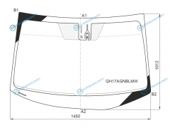 QH17AGNBLMW Стекло лобовое + дд HONDA ACCORD 4D SED 13-