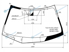 TLO-R-VCS LFWX Стекло лобовое + дд HONDA ACCORD CU RHD 08-11