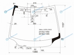SNA-L-VCPS LFWX Стекло лобовое + дд HONDA CIVIC 35D HBK 06-11