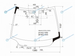 SNA-R-VCPS LFWX Стекло лобовое + дд HONDA CIVIC 35D HBK 06-11