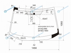 4000AGABMV1B-R LFWX Стекло лобовое + дд HONDA CR-V 06-12