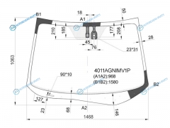 4011AGNIMV1P Стекло лобовое + дд HONDA CR-V RM1RM4 12-17