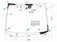 RB1-R-PS LFWX Стекло лобовое + дд HONDA ODYSSEY 03-08