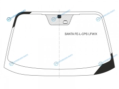 SANTA FE-L-CPS LFWX Стекло лобовое + дд HYUNDAI FE 00-06TAGAZ 06-