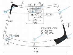 CY2-L-VCPS LFWX Стекло лобовое + дд LANCER X 07-18
