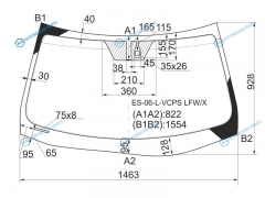 ES-06-L-VCPS LFWX Стекло лобовое + дд LEXUS ES350 06-12