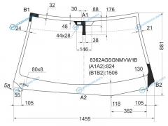 8362AGSGNMVW1B Стекло лобовое + дд LEXUS GS300350430460 05-12