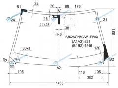 SPG-8362AGNMVW LFWX Стекло лобовое + дд LEXUS GS300350430460 05-12