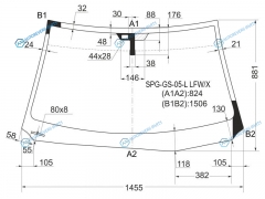 SPG-GS-05-L LFWX Стекло лобовое + дд LEXUS GS300350430460 05-12