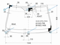 IS-05-VCPS LFWX Стекло лобовое + дд LEXUS IS250350 05-13
