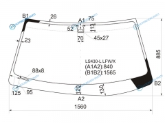 LS430-L LFWX Стекло лобовое + дд LEXUS LS430 00-06