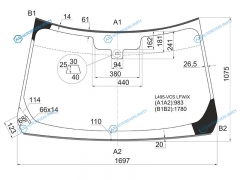 L405-VCS LFWX Стекло лобовое + дд LR RANGE ROVER (L405) 12-