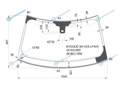 EVOQUE-3D-VCS LFWX Стекло лобовое + дд LR RANGE ROVER EVOQUE 3D SUV 11-14