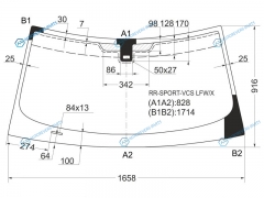 RR-SPORT-VCS LFWX Стекло лобовое + дд LR RANGE ROVER SPORT 05-10