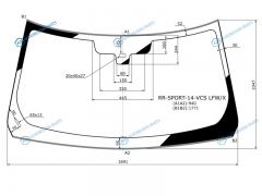 RR-SPORT-14-VCS LFWX Стекло лобовое + дд LR RANGE ROVER SPORT 13-