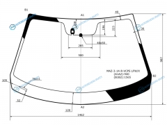 MAZ-3-14-R-VCPS LFWX Стекло лобовое + дд MAZDA 3 45D 13-18