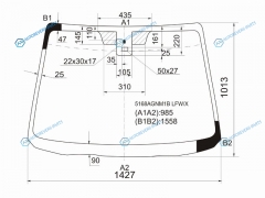 5168AGNM1B LFWX Стекло лобовое + дд MAZDA 5 05-10