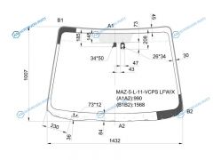 MAZ-5-L-11-VCPS LFWX Стекло лобовое + дд MAZDA 5 05-10