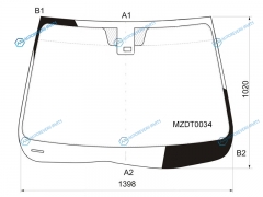 MZDT0034 Стекло лобовое + дд MAZDA 6 45D SEDHBKWGN 08-12