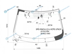 SPG-MAZ-6-13-L-VCPS LFWX Стекло лобовое + дд MAZDA 6 45D SEDWGN 12-