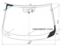 5180AGNMW6T LFWX Стекло лобовое + дд MAZDA 6 45D SEDWGN 17-
