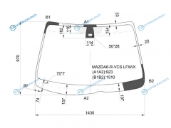 MAZDA6-R-VCS LFWX Стекло лобовое + дд MAZDA 6ATENZA 45D SEDHBKWGN 02-07