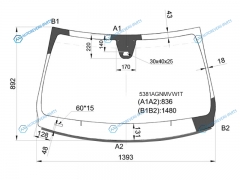 5381AGNMVW1T Стекло лобовое + дд MERCEDES-BENZ A CLASS (W176)GLA (X156)CLA (X117) 15-