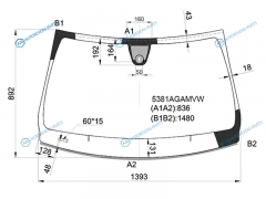 5381AGAMVW Стекло лобовое + дд MERCEDES-BENZ A-CLASS W176 5D 12-15