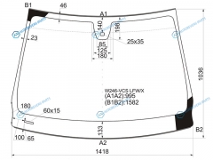 W246-VCS LFWX Стекло лобовое + дд MERCEDES-BENZ B-CLASS (W246) 5D HBK 12-15
