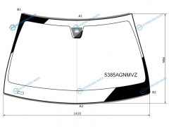 5385AGNMVZ Стекло лобовое + дд MERCEDES-BENZ C-CLASS (W205) 14-