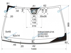 5364AGSMVZ1K Стекло лобовое + дд MERCEDES-BENZ C-CLASS W204 45D 07-14