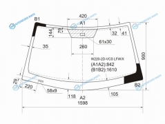 W220-2D-VCS LFWX Стекло лобовое + дд MERCEDES-BENZ CL-CLASS C215 2D 99-06