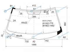 W210 LFWX Стекло лобовое + дд MERCEDES-BENZ E-CLASS 45D 95-02
