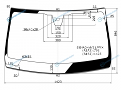 5391AGNMVZ LFWX Стекло лобовое + дд MERCEDES-BENZ GLC 16-