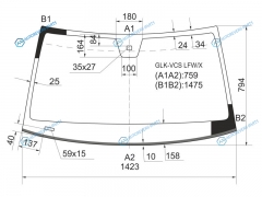 GLK-VCS LFWX Стекло лобовое + дд MERCEDES-BENZ GLK-CLASS X204 08-15